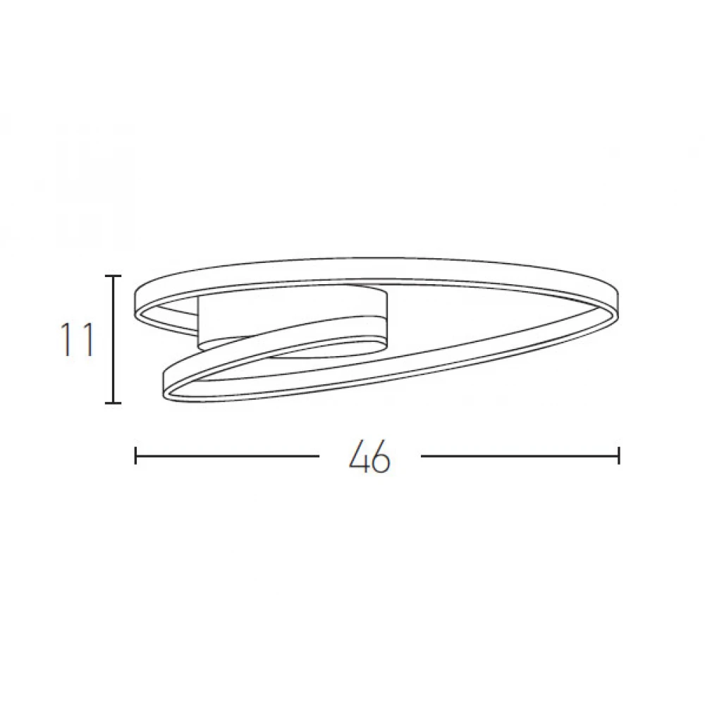 LED Πλαφονιέρα Αλουμινίου Λευκή ø46cm 46W 4140lm - Zambelis Lights