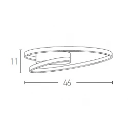 LED Πλαφονιέρα Αλουμινίου Λευκή ø46cm 46W 4140lm - Zambelis Lights