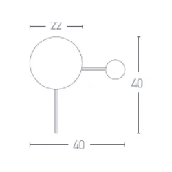 Απλίκα Μεταλλική Χάλκινη Με Γυαλί - 1 x G9 max 25W - Zambelis Lights