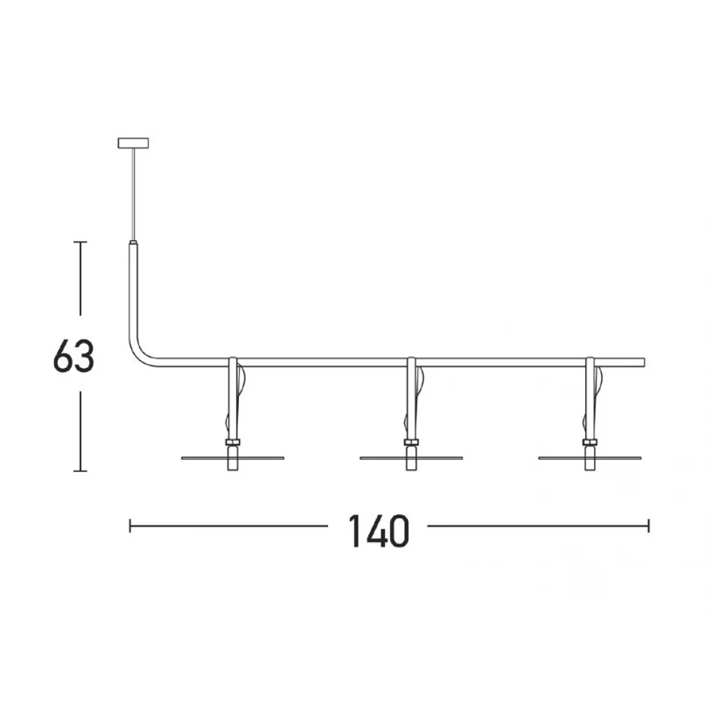 LED Κρεμαστό Φωτιστικό Τρίφωτο Σε Μαύρο ή Λευκό Χρώμα 15W - ZAMBELIS LIGHTS