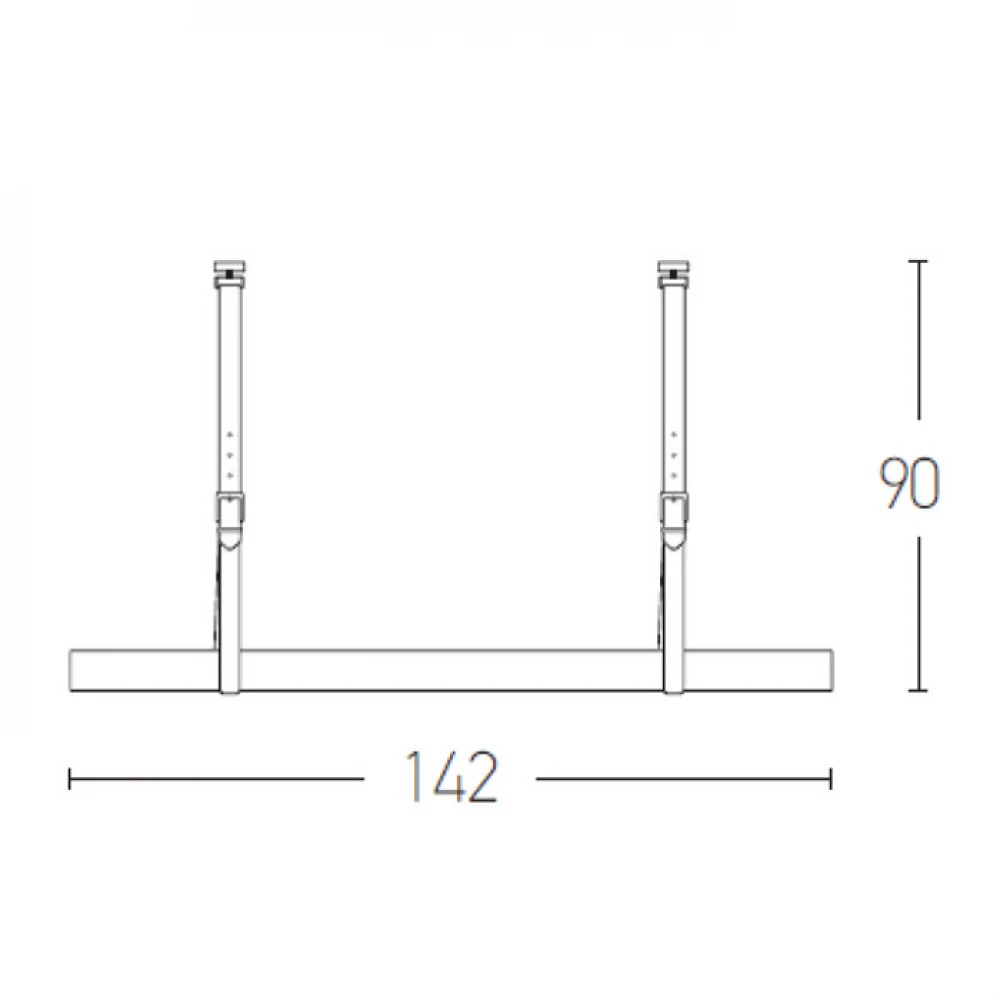 LED Κρεμαστό Φωτιστικό Ράγα Με Ζώνες 45W - ZAMBELIS LIGHTS