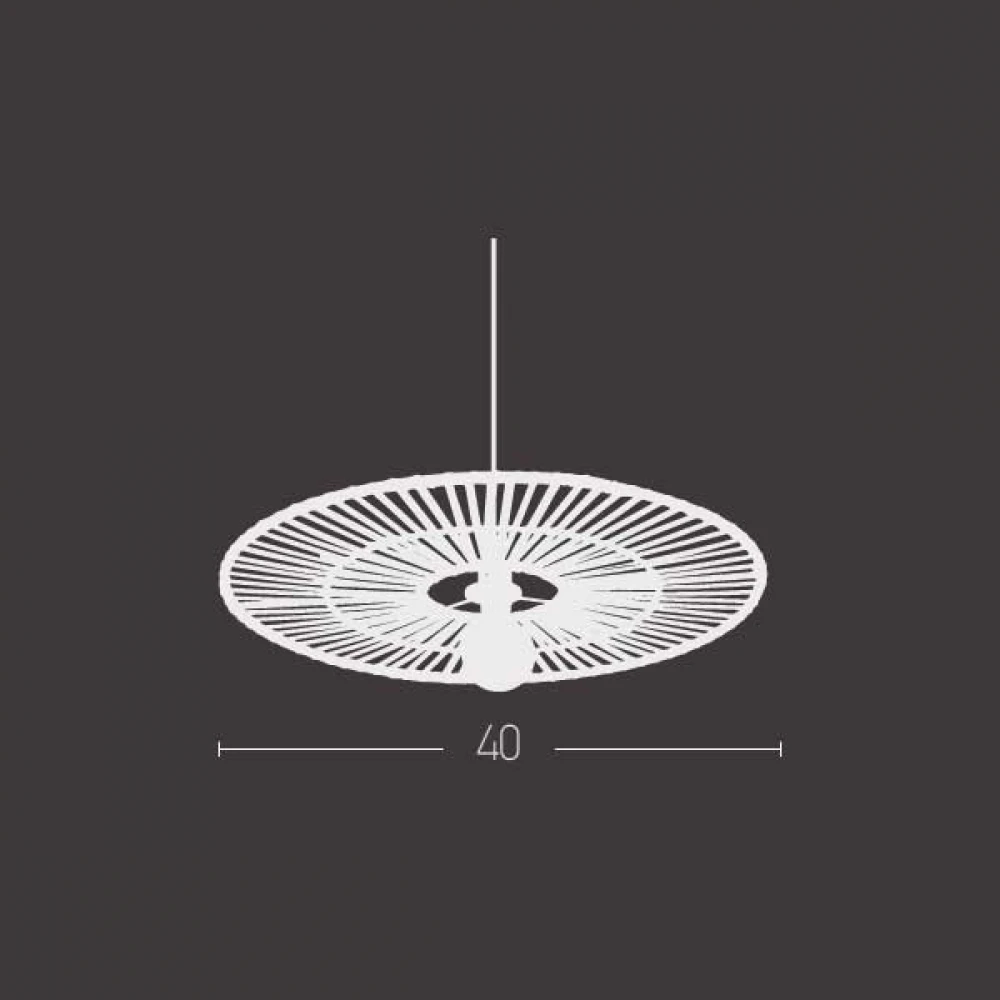 Κρεμαστό Φωτιστικό Σε Φυσικό Και Μαύρο Μπαμπού Και Μέταλλο Φ40CM 1xE27 - ZAMBELIS LIGHTS