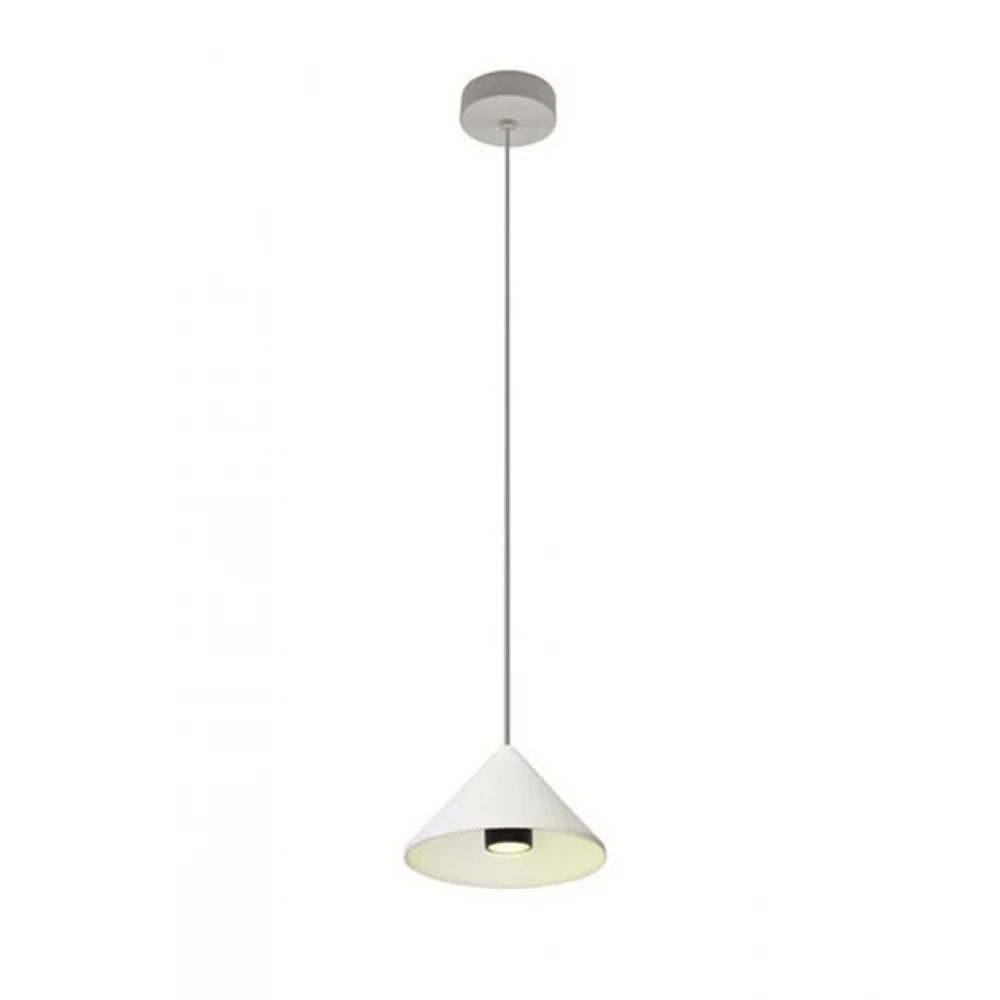 LED Κρεμαστό Φωτιστικό Μονόφωτο Σε Λευκό Ματ Χρώμα 6W - Zambelis Lights