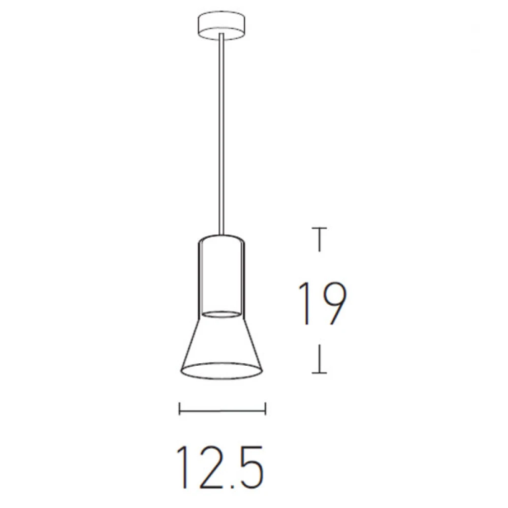 Κρεμαστό Φωτιστικό Γυάλινο Σε Κίτρινο Χρώμα Ø12,5cm 1xGU10 LED 9W - Zambelis Lights