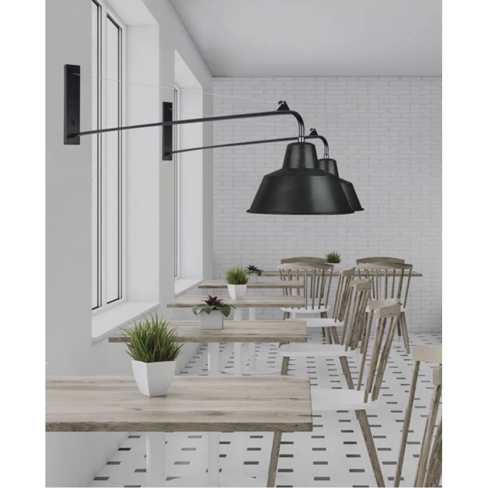 Απλίκα Μεταλλική Σε Μαύρο Ματ Χρώμα 1x E27 - Zambelis Lights