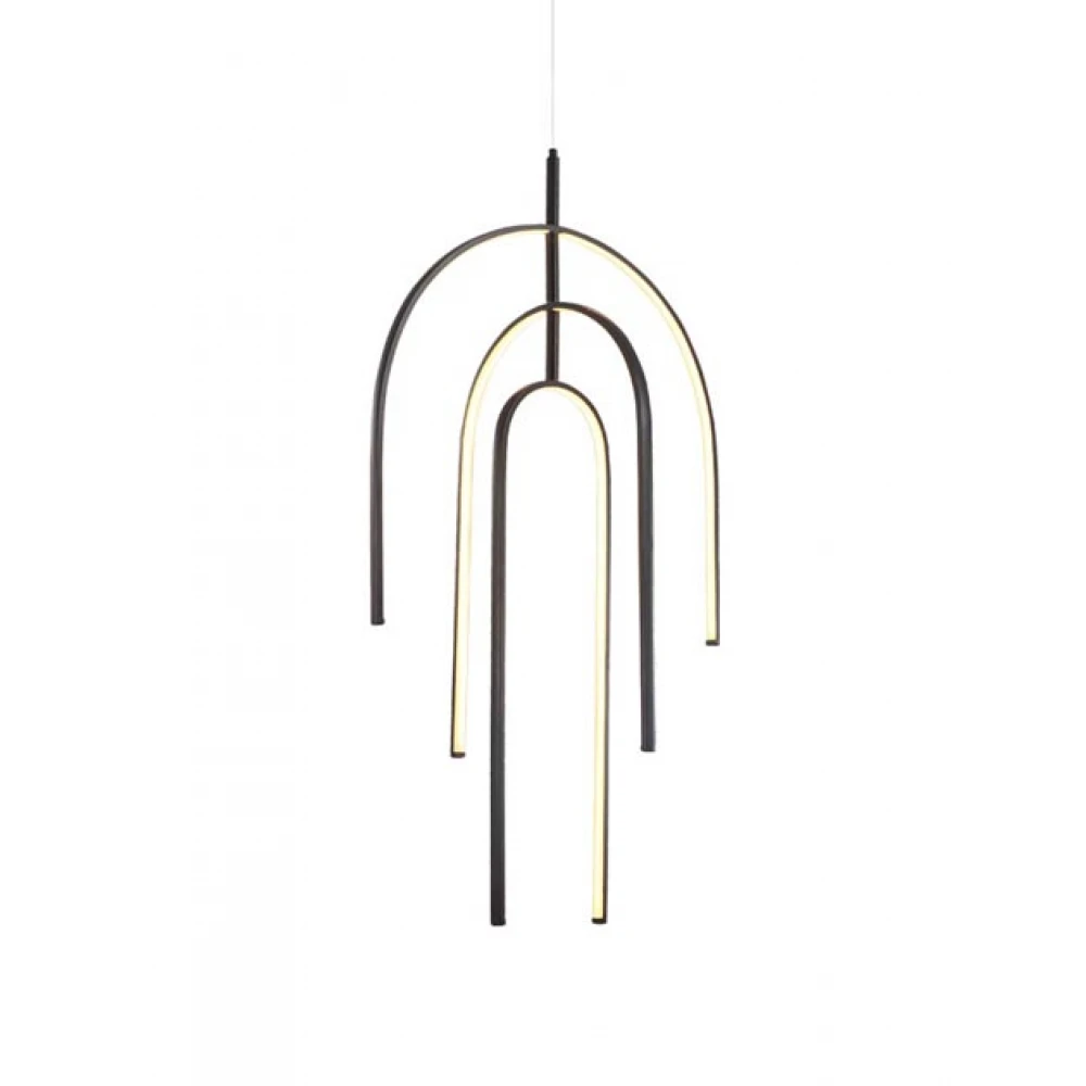 LED Κρεμαστό Φωτιστικό Μεταλλικό Σε Μαύρο Χρώμα 80W DIMMABLE - Zambelis Lights