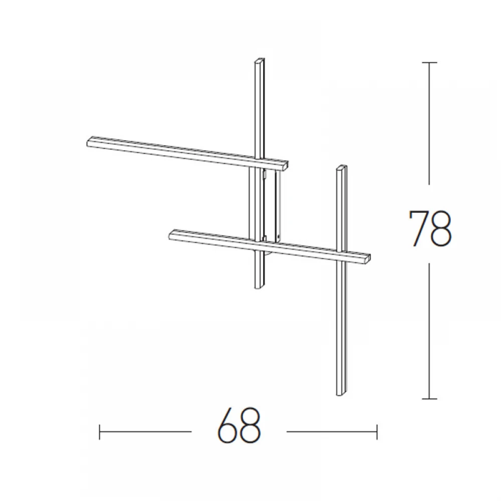 LED Επιτοίχιο Φωτιστικό Μίνιμαλ Αλουμινίου Σε Μαύρο Ματ 36W DIMMABLE - Zambelis Lights