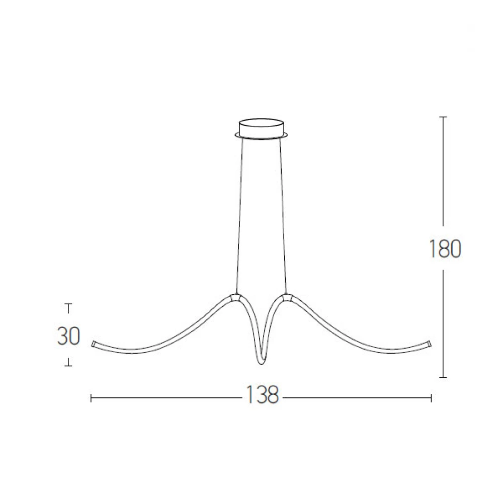 LED Κρεμαστό Φωτιστικό Με Φωτεινούς Σωλήνες Σε Χρώμιο / Λευκό 75W - ZAMBELIS LIGHTS