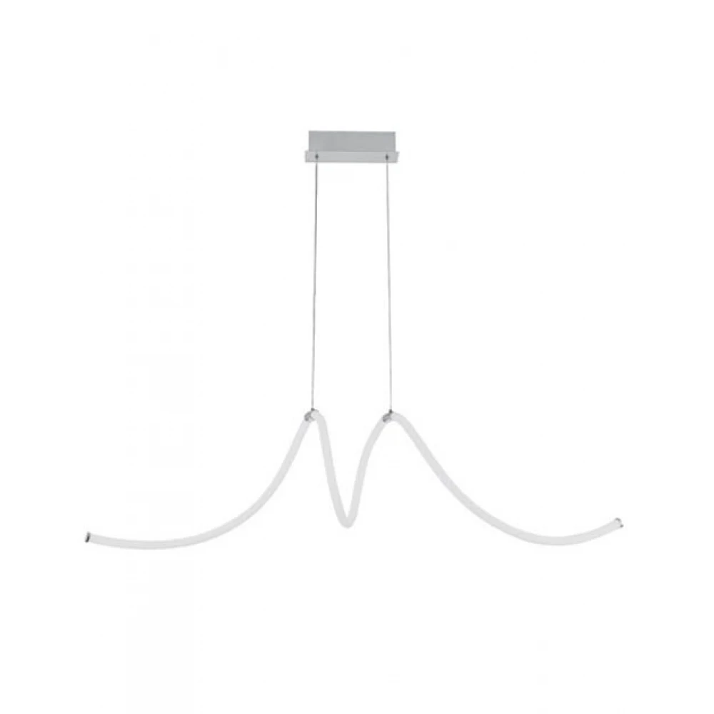 LED Κρεμαστό Φωτιστικό Με Φωτεινούς Σωλήνες Σε Χρώμιο / Λευκό 75W - ZAMBELIS LIGHTS