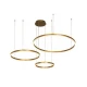 LED Κρεμαστό Φωτιστικό Με Τρεις Κύκλους Από Μέταλλο Σε Χρυσό Ματ 136W Dimmable - Zambelis Lights