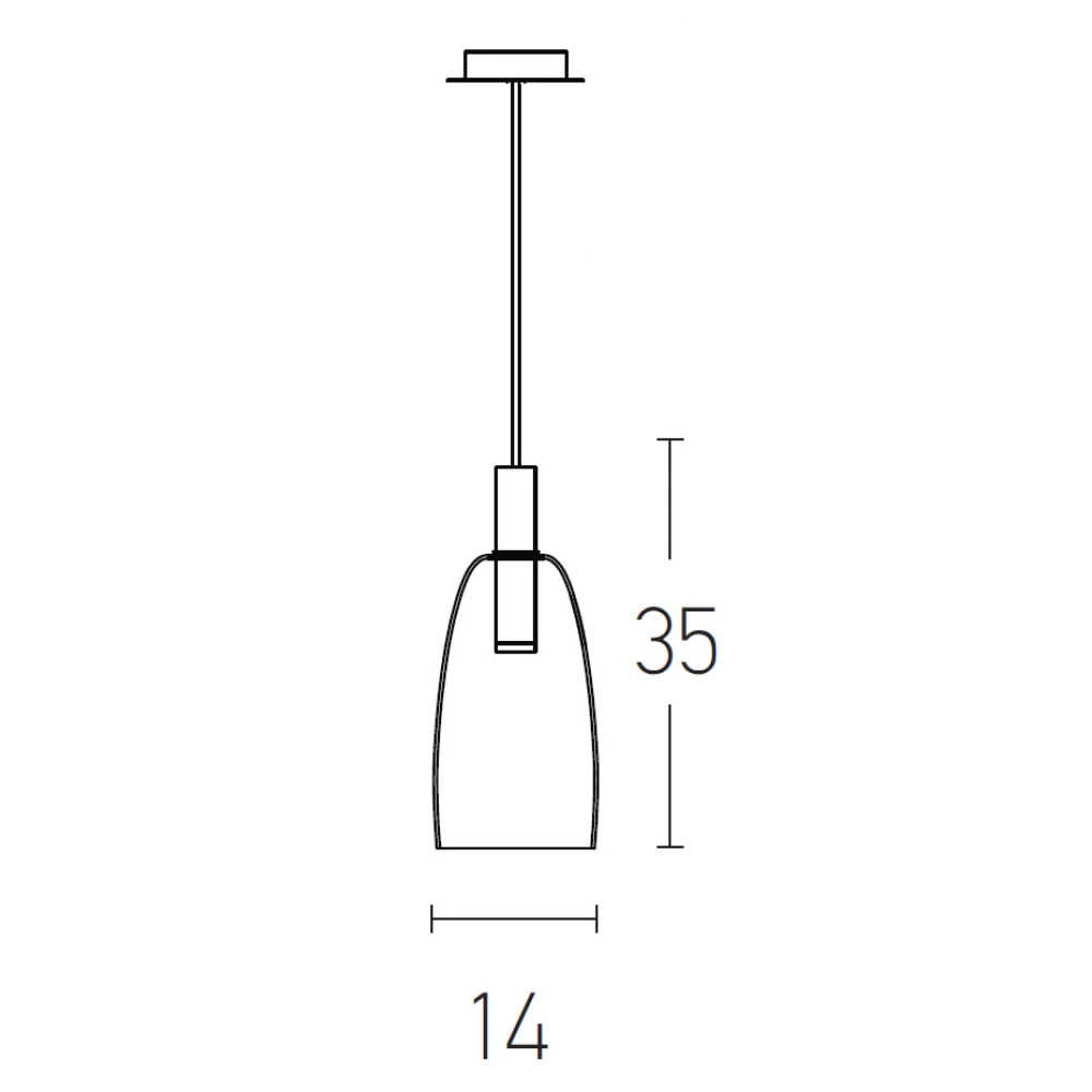 LED Κρεμαστό Φωτιστικό Μαύρο Με Φιμέ Γυαλί 5W - Zambelis Lights