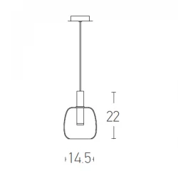 LED Κρεμαστό Φωτιστικό Χρυσό Με Διάφανο Γυαλί 5W Φ14.5cm - Zambelis Lights
