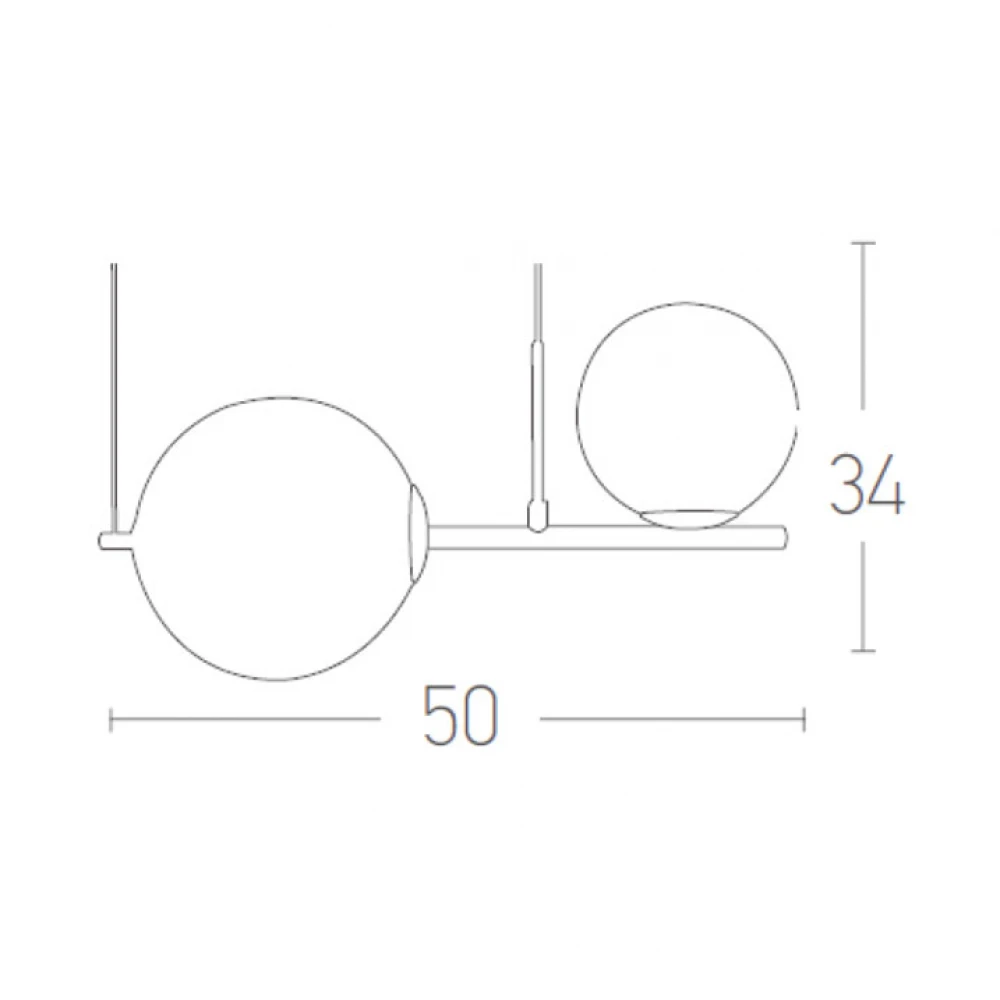 Κρεμαστό Μεταλλικό Φωτιστικό Σε Χρυσό Ματ  Με Οπάλ Γυαλί 2xE27 max 15W led - Zambelis Lights