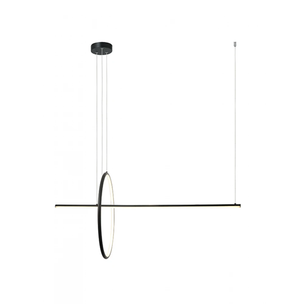 LED Κρεμαστό Φωτιστικό Tube Με Ενσωματωμένο Κύκλο 48W Step Dimming - ZAMBELIS LIGHTS