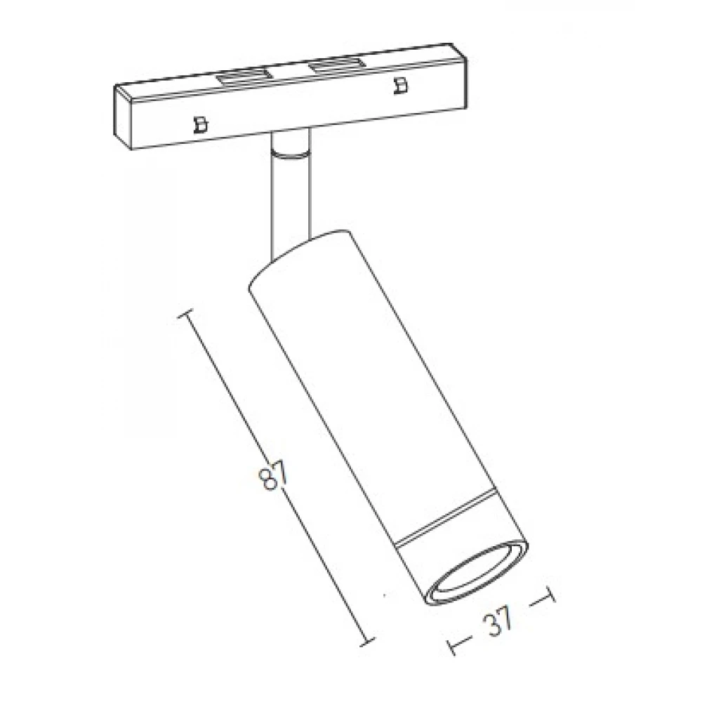 LED Μαγνητικό Spot από Αλουμίνιο Μαύρο 7W 580lm 3000K CRI90 32° DALI Dimmable Περιστρεφόμενο - Zambelis Lights