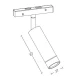 LED Μαγνητικό Spot από Αλουμίνιο Μαύρο 7W 580lm 3000K CRI90 32° DALI Dimmable Περιστρεφόμενο - Zambelis Lights