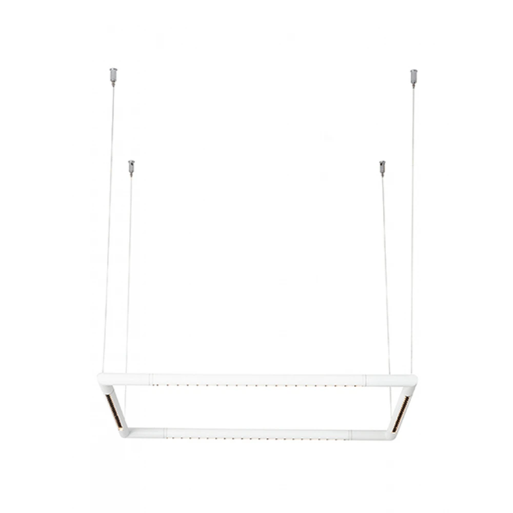 LED Κρεμαστό Φωτιστικό Κινούμενος Σωλήνας Σε Λευκό ή Μαύρο 150x150cm 80W - ZAMBELIS LIGHTS