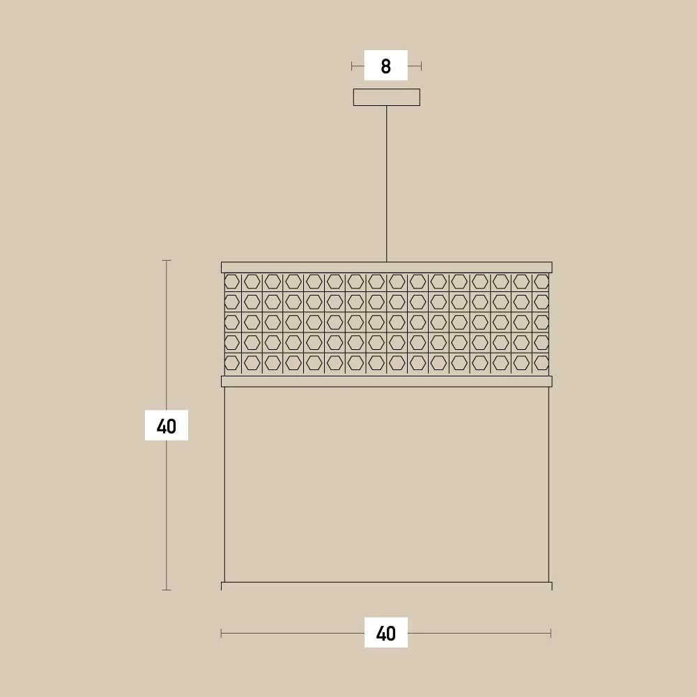 Κρεμαστό Φωτιστικό Μονόφωτο Ψάθινο - Λινάτσα D40cm 1xE27 - ZAMBELIS LIGHTS
