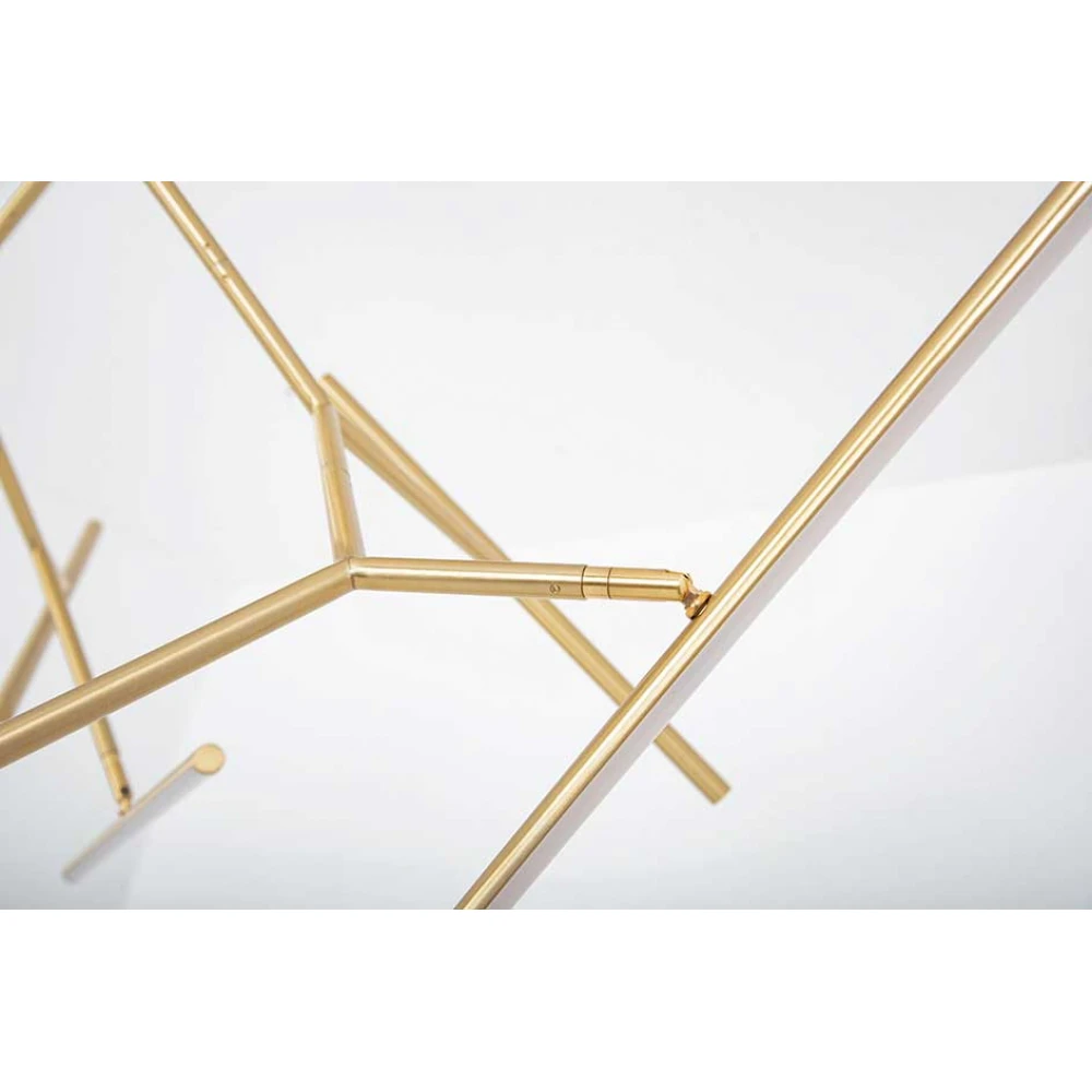 LED Φωτιστικό Οροφής Πολύφωτο Με Φωτεινούς Ράβδους Σε Χρυσό Χρώμα 68W DIMMABLE - ZAMBELIS LIGHTS