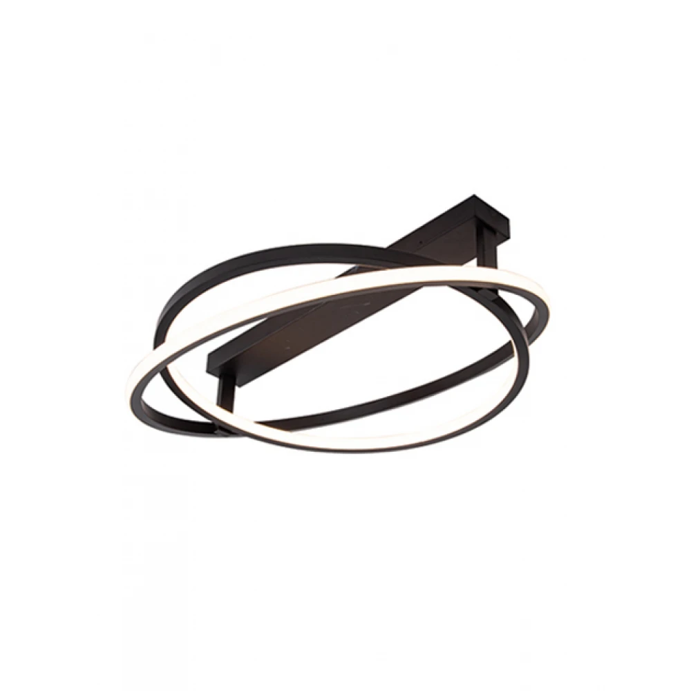 LED Πλαφονιέρα από Μέταλλο Σε Μαύρο Χρώμα 56W - Zambelis Lights