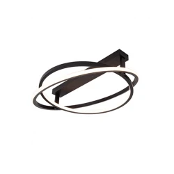 LED Πλαφονιέρα από Μέταλλο Σε Μαύρο Χρώμα 56W - Zambelis Lights