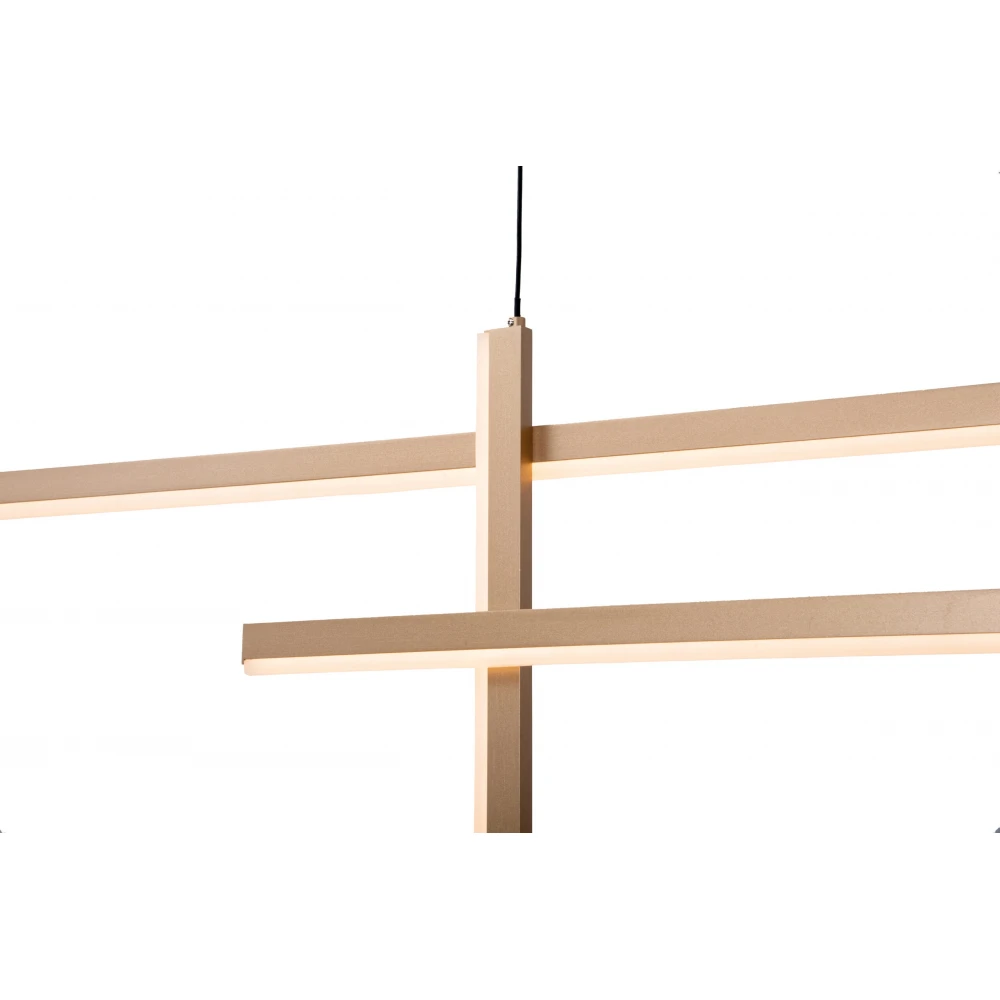 LED Κρεμαστό Φωτιστικό Από Αλουμίνιο Χρυσό 41W - Zambelis Lights