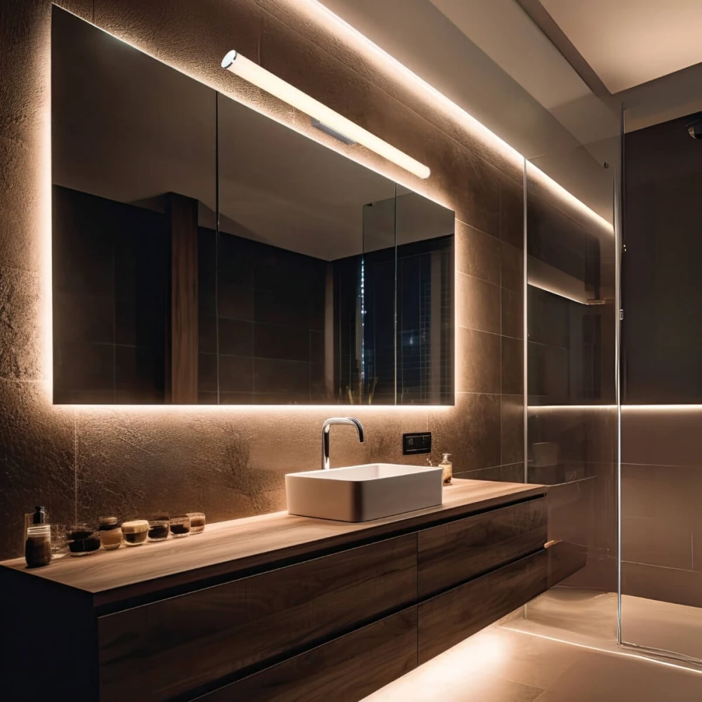 LED Φωτιστικό Μπάνιου Επίτοιχο 21W 3000K ALUMINIUM IP44 - Zambelis Lights