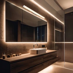 LED Φωτιστικό Μπάνιου Επίτοιχο 21W 3000K ALUMINIUM IP44 - Zambelis Lights