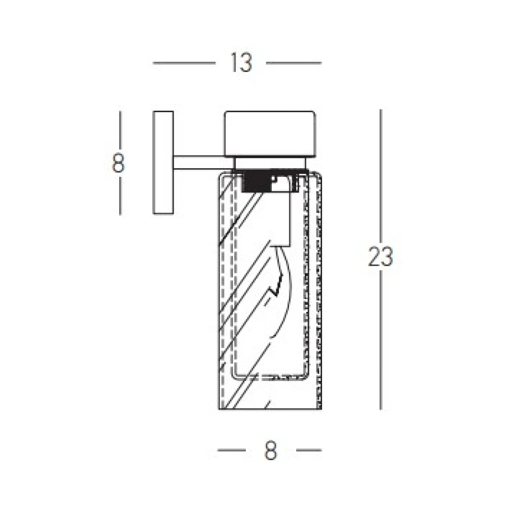 Φωτιστικό Τοίχου Μέταλλο και Γυαλί 1xE14 IP44 - ZAMBELIS LIGHTS
