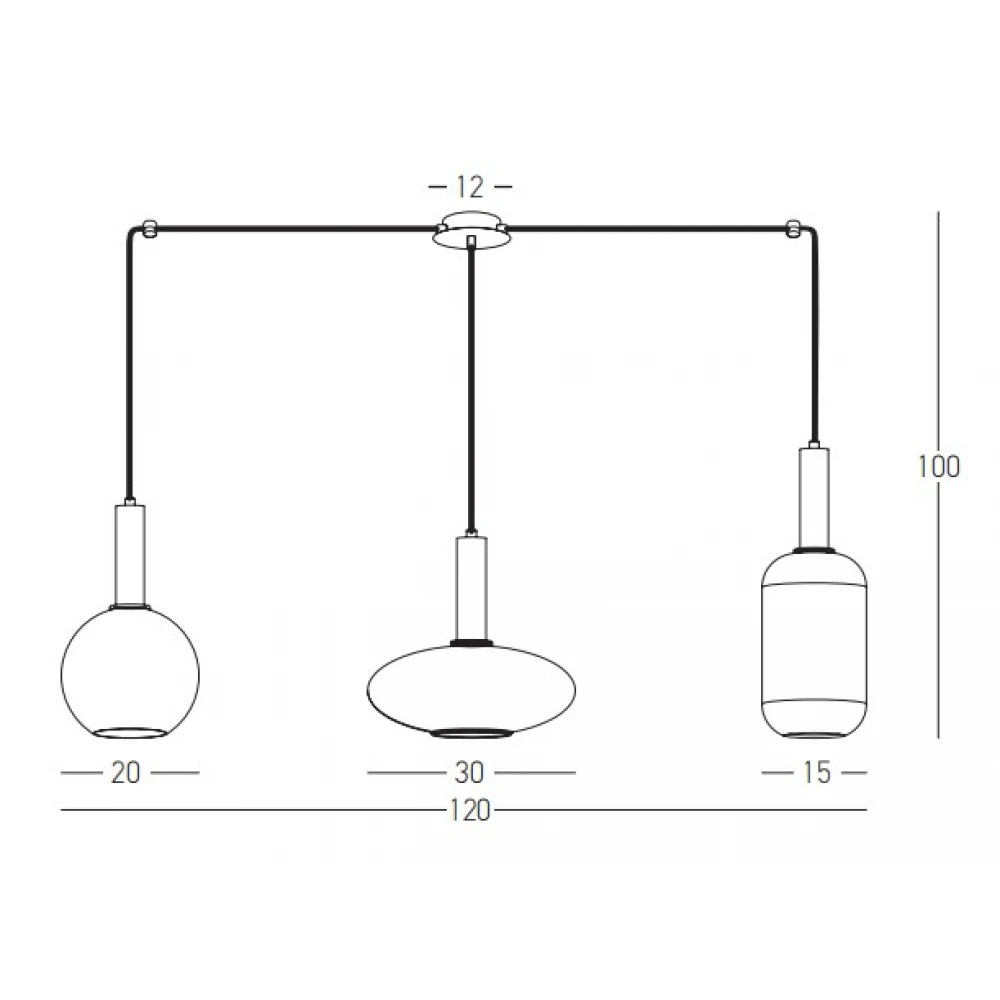 Κρεμαστό τρίφωτο φωτιστικό Σε διάταξη Ράγας Από Γυαλί Λευκό Οπάλ 3x E27 - Zambelis Lights