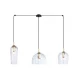 Κρεμαστό Τρίφωτο Φωτιστικό Με Διάφανα Γυαλιά Σε Διάταξη Ραγας 3x E14 - Zambelis Lights