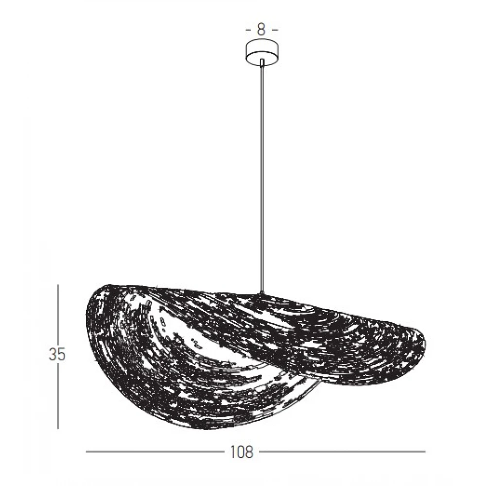 Κρεμαστό Φωτιστικό Μονόφωτο από Μέταλλο και Πλεκτό Σιτάρι D108cm 1xE27 - ZAMBELIS LIGHTS
