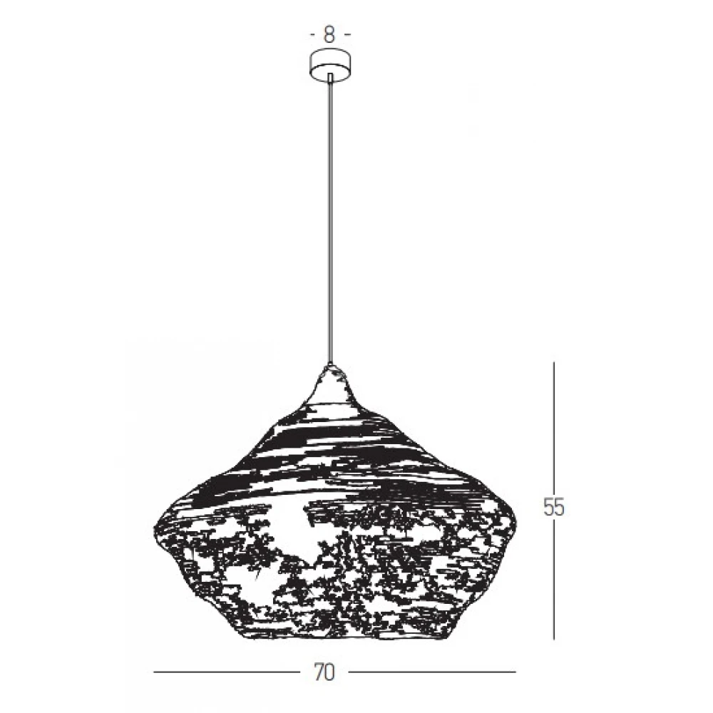 Κρεμαστό Φωτιστικό Μονόφωτο από Μέταλλο και Πλεκτό Σιτάρι Μαύρο D70cm 1xE27 - ZAMBELIS LIGHTS