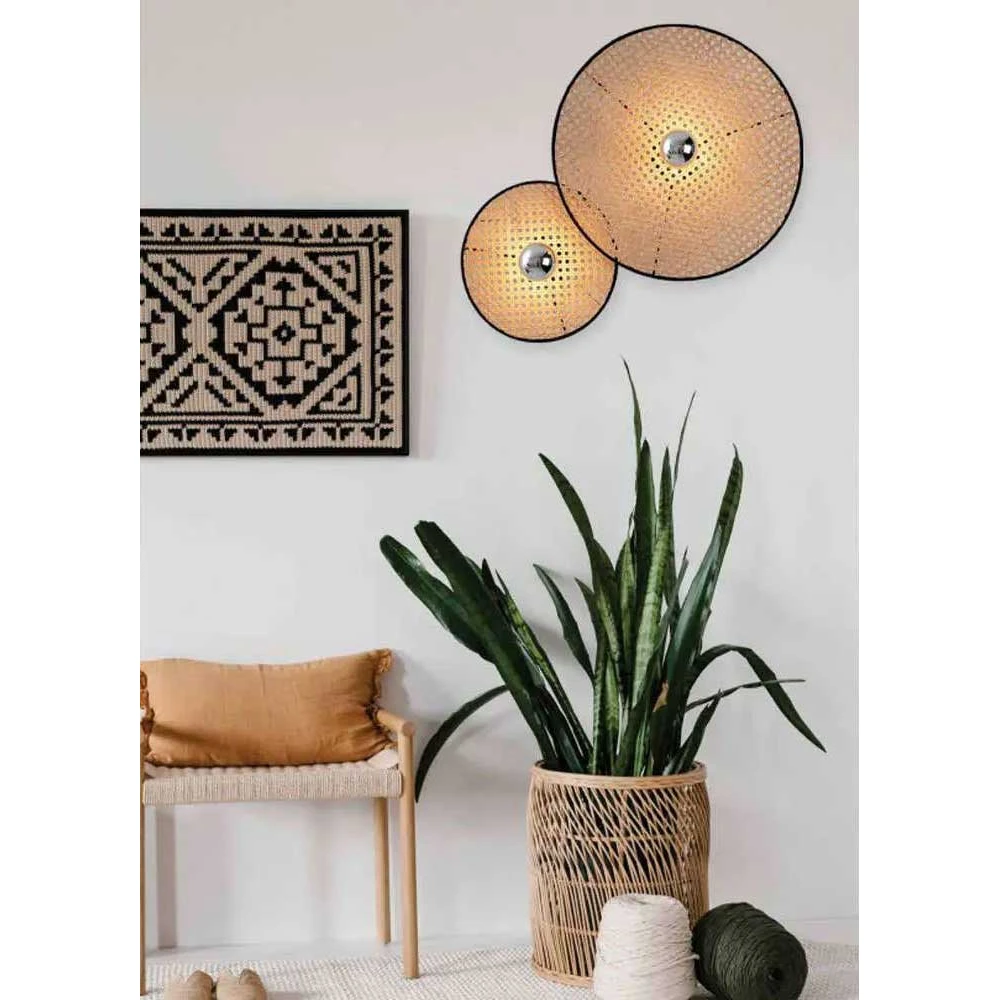 Απλίκα από Μέταλλο και Πλεκτό από Θάμνο D25cm 1xE27 - Zambelis Lights