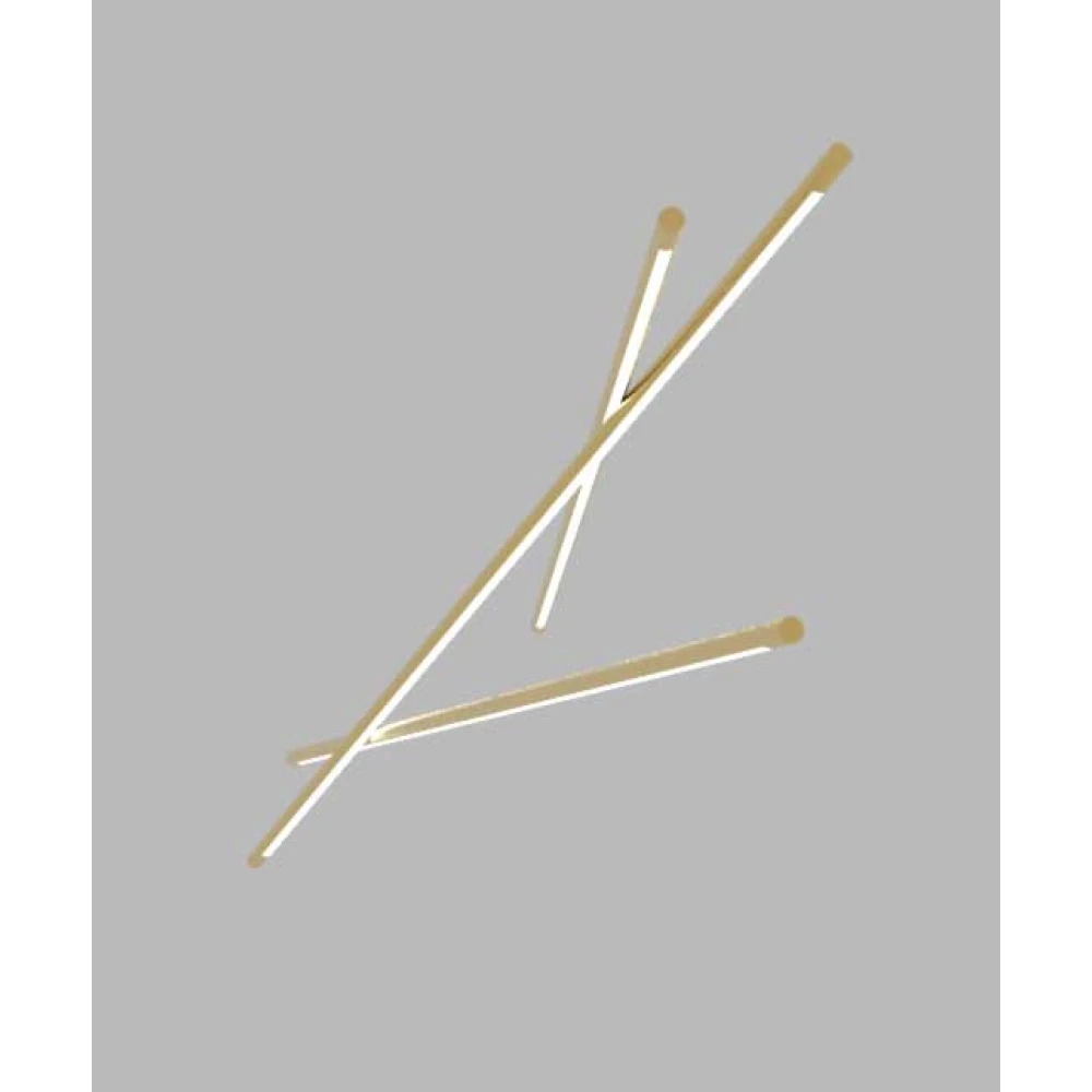 LED Κρεμαστό Φωτιστικό Τρίφωτο Από Αλουμίνιο Χρυσό 64W CRI90 - Zambelis Lights