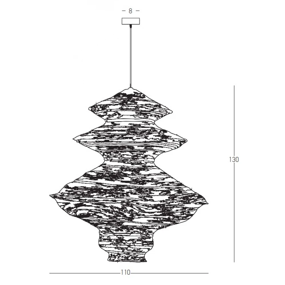 Κρεμαστό Φωτιστικό Μονόφωτο από Μέταλλο και Πλεκτό Σιτάρι 1xE27 - ZAMBELIS LIGHTS