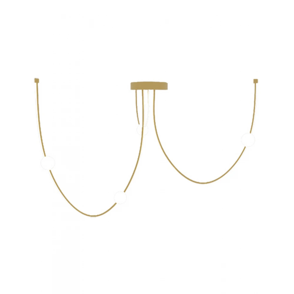 LED Φωτιστικό Οροφής Από Αλουμίνιο Χρυσό Ματ 42W - Zambelis Lights