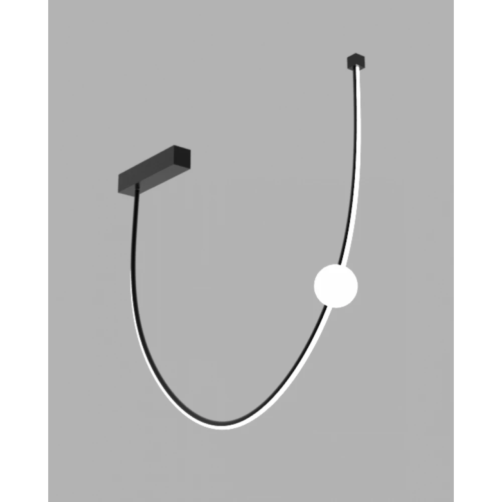 LED Φωτιστικό Οροφής Από Αλουμίνιο Μαύρο 18W - Zambelis Lights