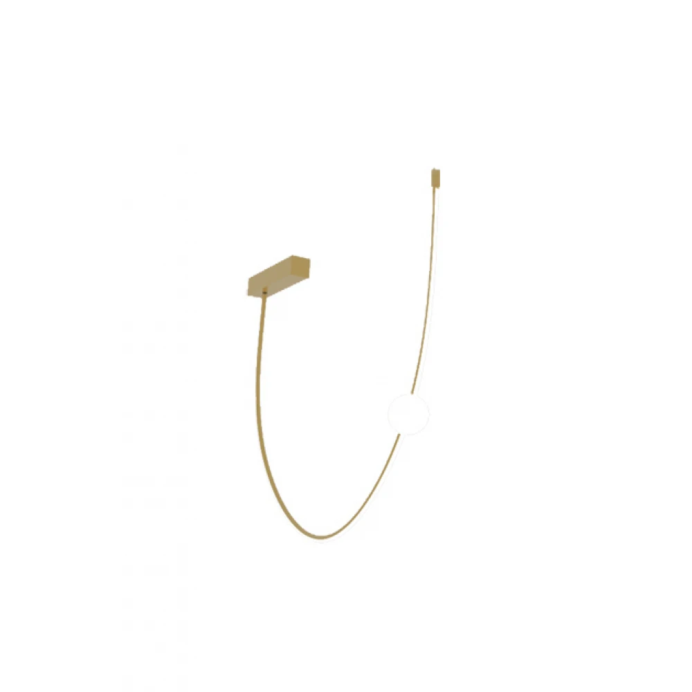 LED Φωτιστικό Οροφής Από Αλουμίνιο Χρυσό Ματ 18W - Zambelis Lights