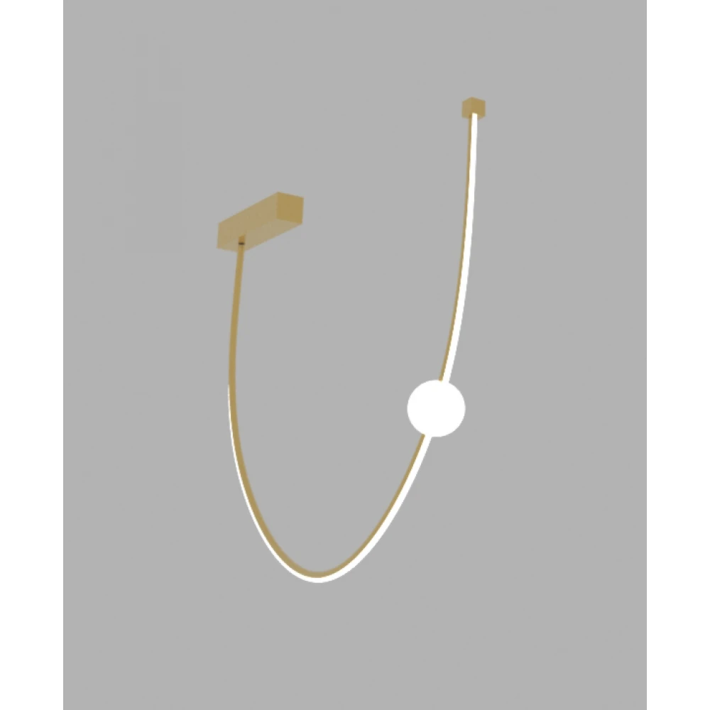 LED Φωτιστικό Οροφής Από Αλουμίνιο Χρυσό Ματ 18W - Zambelis Lights