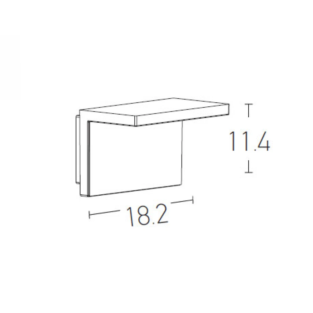 LED Απλίκα Εξωτερικού Χώρου Από Αλουμίνιο Σε Γραφίτη Και Ξύλο 13W IP54 - Zambelis Lights