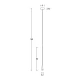 LED Κρεμαστό Φωτιστικό Μαύρο  Φ3,2cm 7W CRI90 - ZAMBELIS LIGHTS