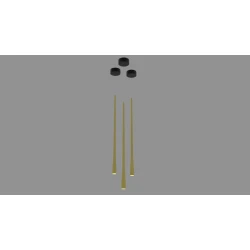 LED Κρεμαστό Φωτιστικό Ορείχαλκο  Φ3,2cm 7W CRI90 - ZAMBELIS LIGHTS