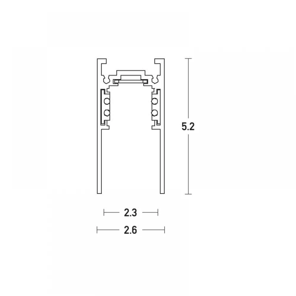 ΜΑΓΝΗΤΙΚΗ ΡΑΓΑ ΟΡΟΦΗΣ ΒΑΘΥΑ 100cm ΛΕΥΚΗ - ZAMBELIS LIGHTS