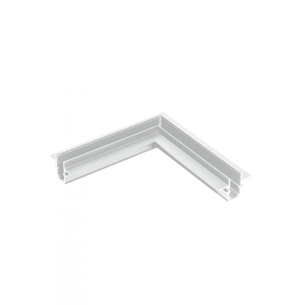 ΣΥΝΔΕΣΜΟΣ ΓΩΝΙΑΣ ΜΑΓΝΗΤΙΚΗΣ ΡΑΓΑΣ TRIMLESS ΟΡΙΖΟΝΤΙΟΣ ΛΕΥΚΟΣ - ZAMBELIS LIGHTS