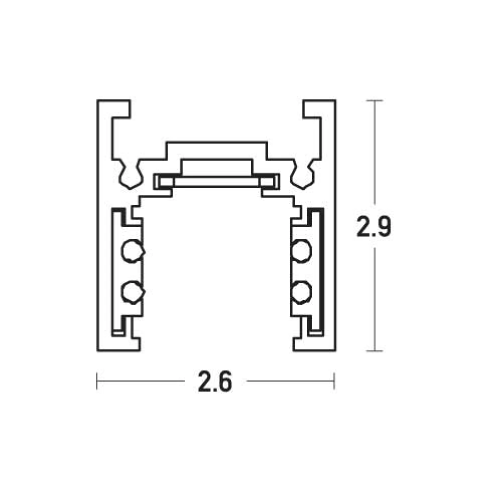 ΜΑΓΝΗΤΙΚΗ ΡΑΓΑ ΟΡΟΦΗΣ  300cm ΛΕΥΚΗ - ZAMBELIS LIGHTS