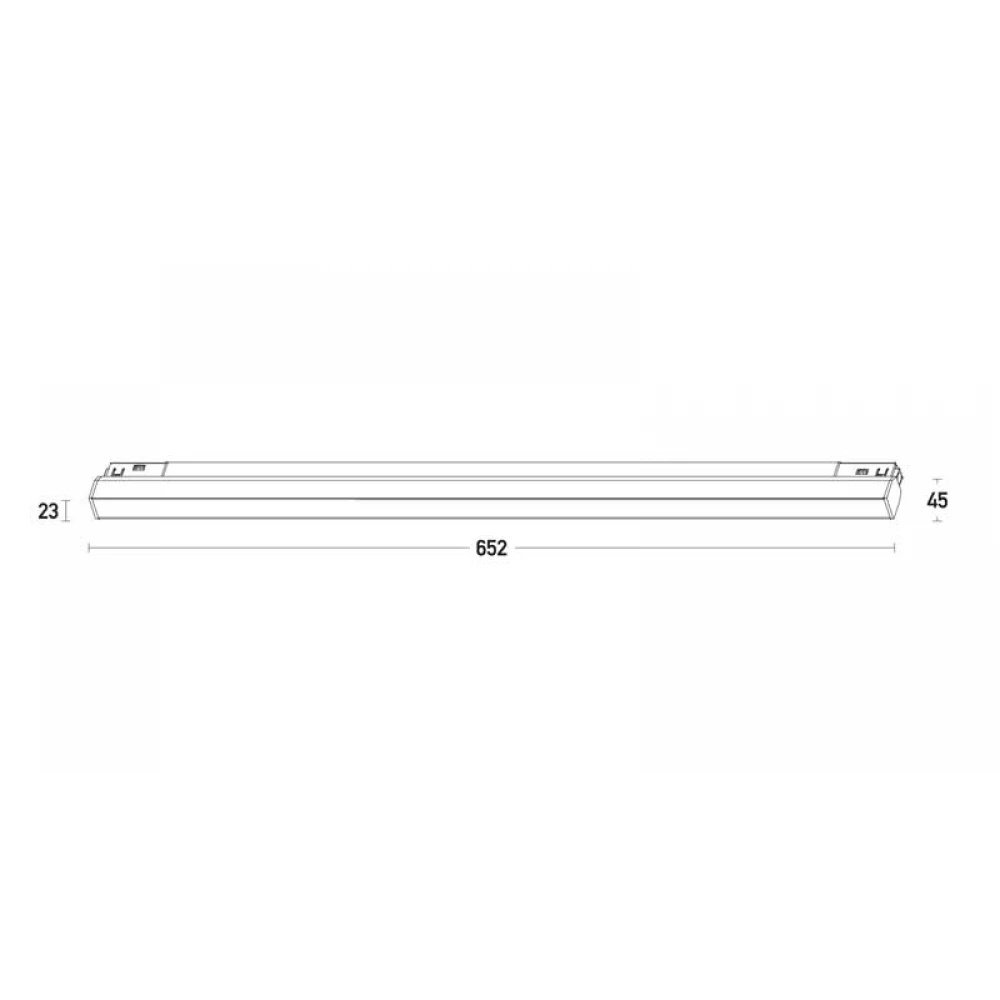 ΓΡΑΜΜΙΚΟ ΦΩΤΙΣΤΙΚΟ ΜΑΓΝΗΤΙΚΗΣ ΡΑΓΑΣ  ΜΑΥΡΟ LED 4000Κ 20W DALI DIMMER ME ΟΠΑΛ ΚΑΛΥΜΜΑ - ZAMBELIS LIGHTS