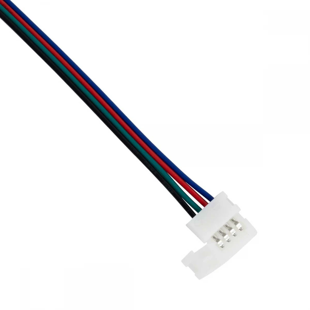 Ταχυσύνδεσμος Τροφοδοσίας IP20 - Strip To Power Connector 4 PIN Male για Ένωση 1 x RGB Ταινία LED Πλάτους 10mm
