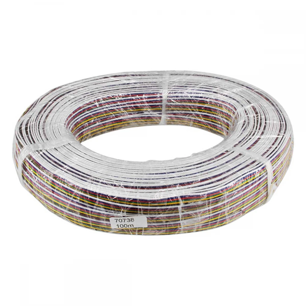 Εύκαμπτο Πλακέ Καλώδιο Συνδεσμολογίας RGBW+WW 6 x 0.25mm²