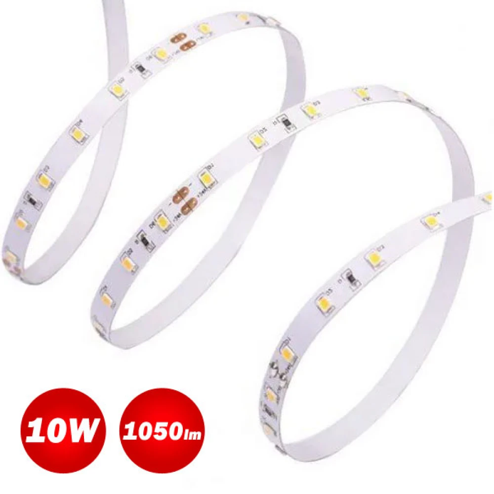 5 Μέτρα Led Ταινία 10W 12V IP20 PRO - Eurolamp Θερμό Λευκό 3000K
